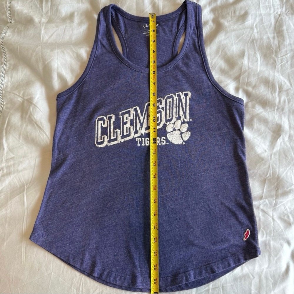 League Clemson Tigers Sleeveless Cotton Blend Tank Top Purple Women’s Medium